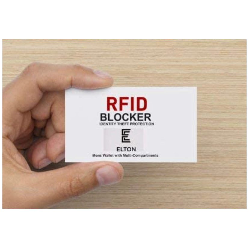 E Elton Rfid Blocking Hunter Genuine Leather Bifold Wallet Holds Up To 13 Cards