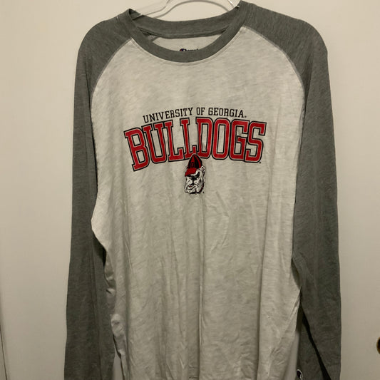 Champion Georgia Bulldogs Long Sleeve 2XL Gray New $40