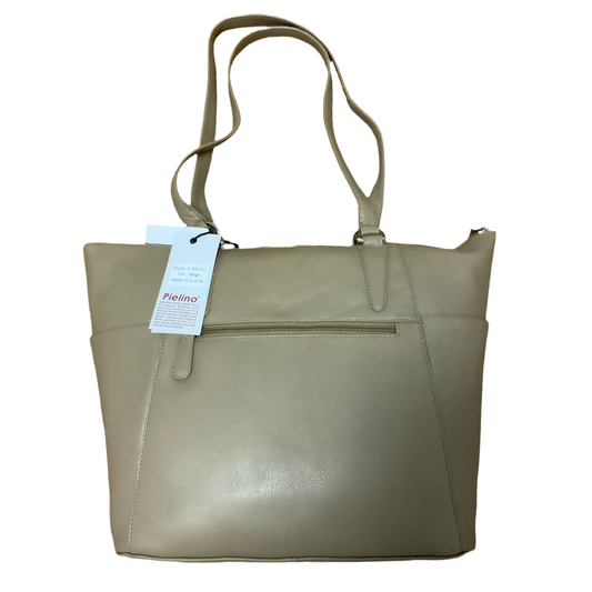 Pielino Women’s Genuine Leather Shopper Tote Beige New $218