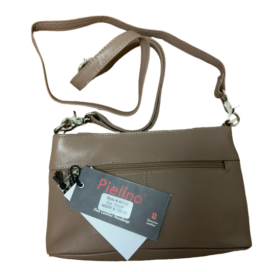 Pielino Women’s Genuine Leather Crossbody Taupe new $108