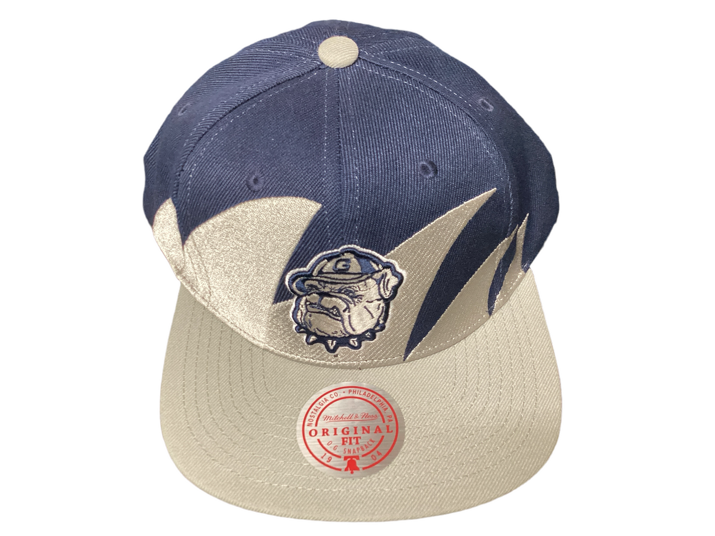 Mitchell & Ness Georgetown Hoyas Sharktooth Navy/Grey Snapback