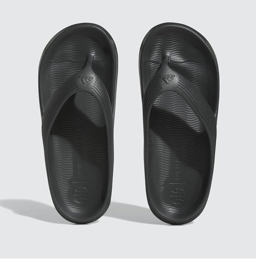 adidas Adicane Mens Flip Flops Black Unisex 9Men 10 Women