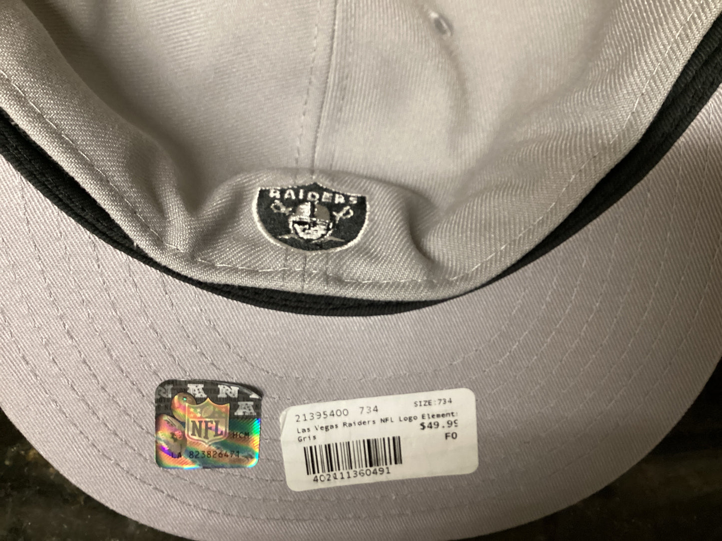 New Era Las Vegas Raiders NFL Logo Fitted Cap 7 3/4