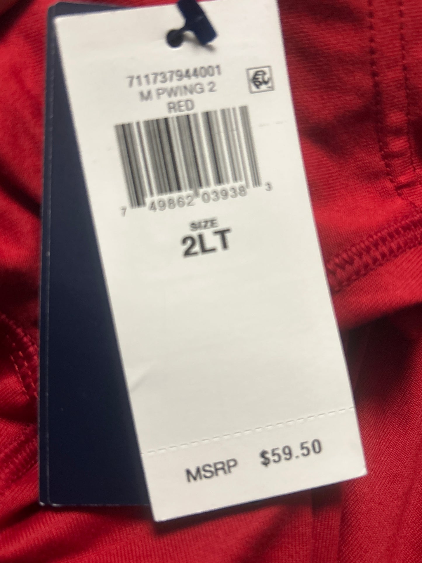 Polo Ralph Lauren Big & Tall Tee 2LT Red New $59