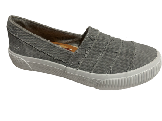 Blowfish women’s canvas denim slip on 8.5 gray new $45