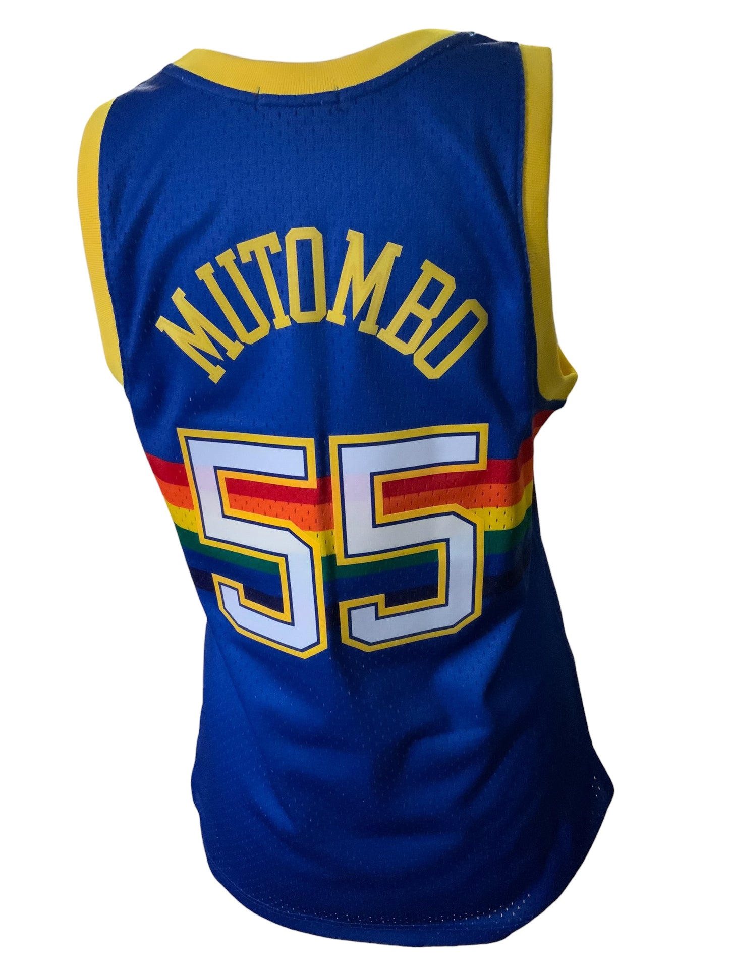 Women Mitchell & ness Dikembe Mutombo Denver Nugget 1991-92 Jersey M