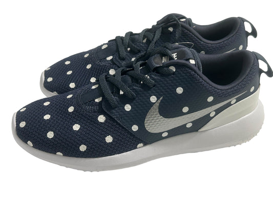 Nike Womens Golf Shoe Roshe Polka Dot Blue AA1851-401 Navy Blue White Size 9