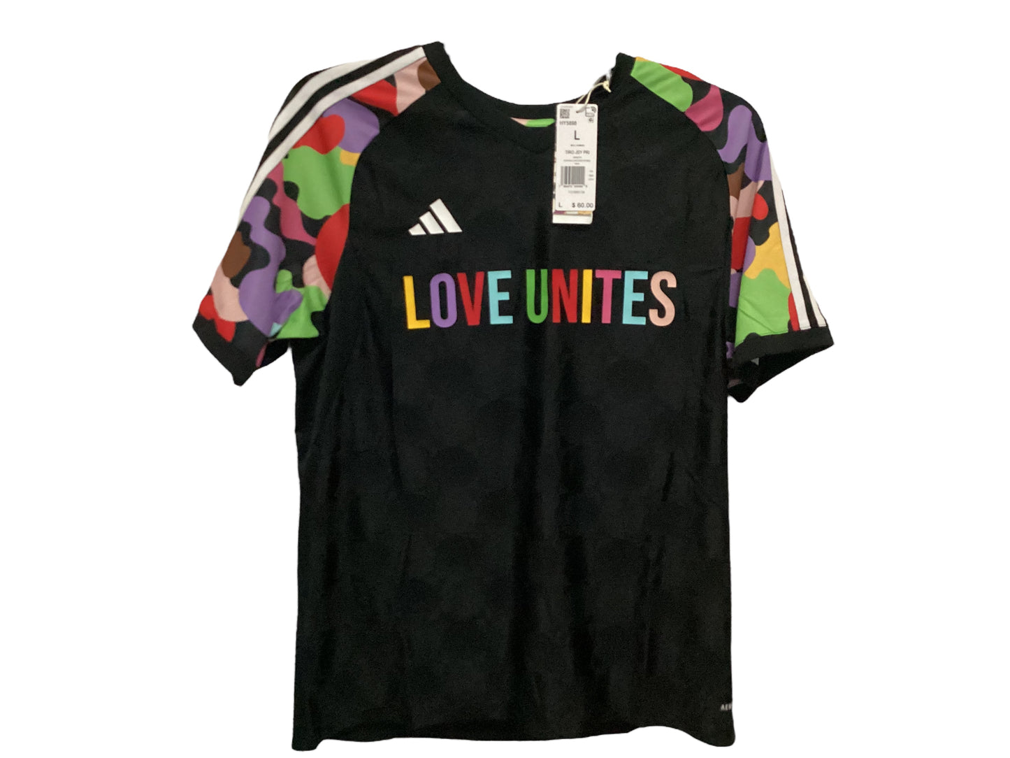 adidas Football/Soccer Futbol Tiro Jersey Pride Men Large Black New