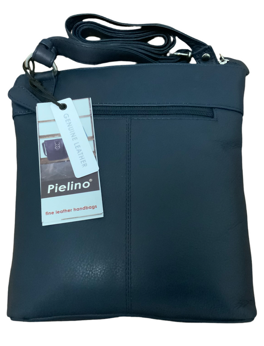 Pielino Women’s Genuine Leather Crossbody Dark Navy New $118