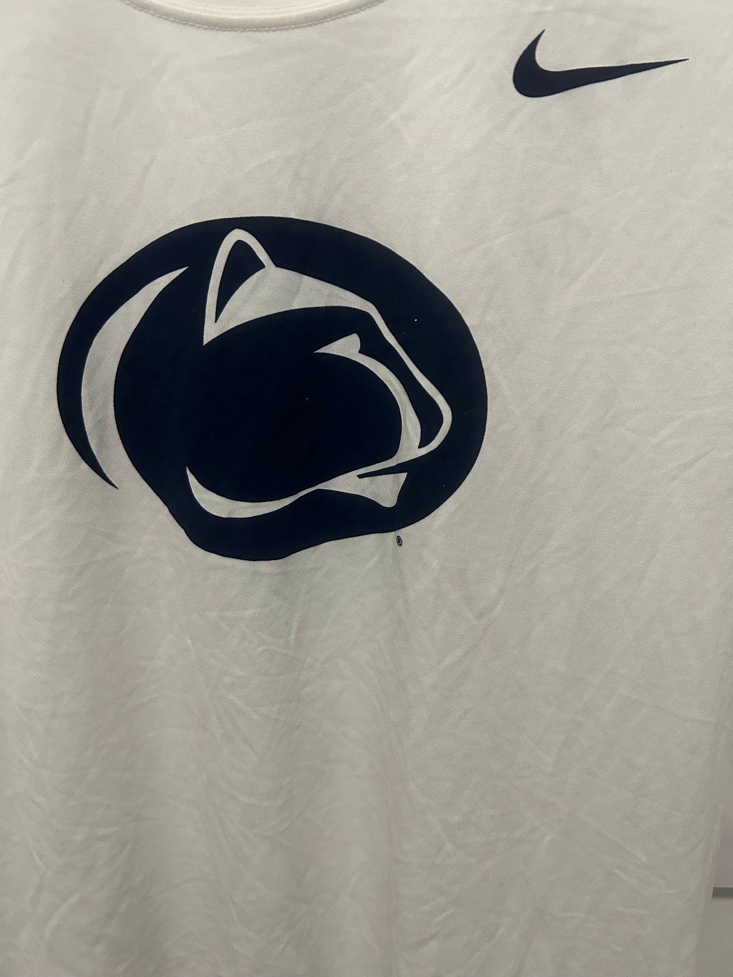 Nike Mens Penn State Dry fit Tee Large White New