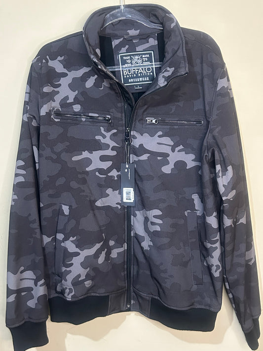 Buffalo David button men’s camo Jack large new $195