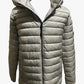 Michael Kors mens Quilted Puffer Jacket with Hoodie Large Grey new $268