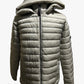 Michael Kors mens Quilted Puffer Jacket with Hoodie Large Grey new $268