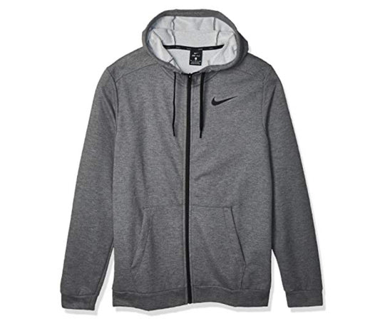 Nike Dry Hoodie Full Zip Fleece Charcoal Heathr/Black 2XL