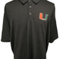 Adidas Mens Miami Hurricanes Black Logo Grande Pique Polo 3XL New $75