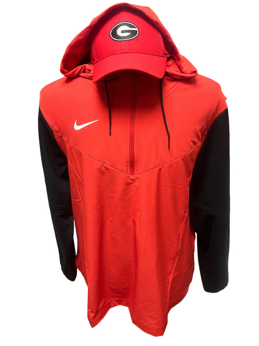 Nike men’s Georgia Bulldogs pullover hoodie with Cap bundle XL Red new $140