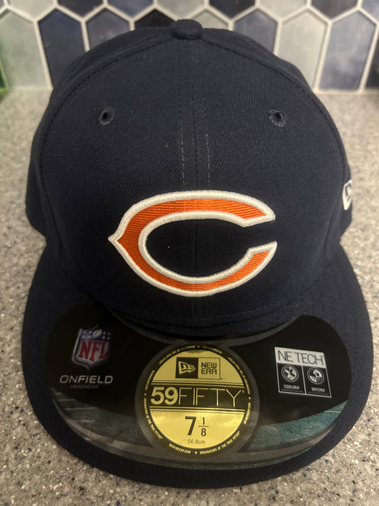CHICAGO BEARS NFL New Era 59FIFTY On-Field Sideline Hat Cap Fitted 7 1/8" $35