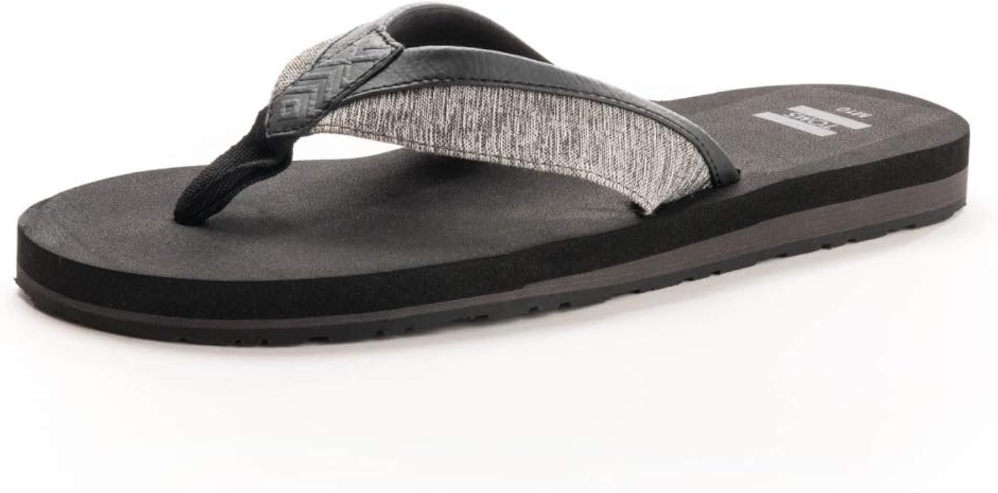 TOMS Men's Santiago Flip Flop Grey 10 New